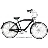 Nirve Fifty-Three 3 Speed Men's Beach Cruiser Bikes 1506 Gloss Black