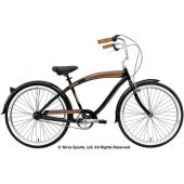 Nirve Forty-Nine 3 Speed Men's Beach Cruiser Bikes 3359 Gloss Black