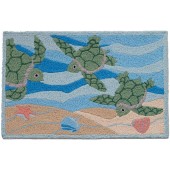 Home Comfort Jellybean Rug Sea Turtles Swimming JB-PB002