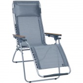 Lafuma Futura Clipper XL ACB Folding Recliner LFM3085 Wood Arm/Carbon