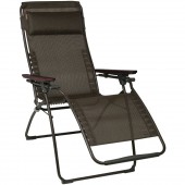 Lafuma Futura Clipper ACB Folding Recliner LFM3072 Wood Arm/Moka