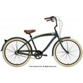 Nirve Classic 3 Speed Men's Beach Cruiser Bikes 3450 Forest Green