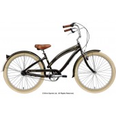 Nirve Classic 3 Speed Ladies Beach Cruiser Bikes 3457 Gloss Black