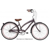 Nirve Cherry Blossom 3Spd Ladies Beach Cruiser Bikes 3456 Mocha Frost