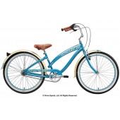Nirve Lahaina 3 Speed Ladies Beach Cruiser Bikes 3483 Turquoise
