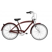 Nirve Fifty-Three 3 Speed Men's Beach Cruiser 3507 Burgundy