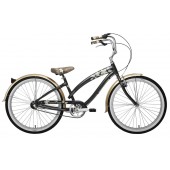 Nirve Island Flower 3 Speed Women's Beach Cruiser 3481 Metallic Charcoal