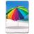Rio UB723 7.5ft Sun Blocking Beach Umbrella w/ Integrated Sand Anchor
