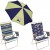 Two Rio Tommy Bahama SC642TB Beach Chairs & Free Matching Umbrella